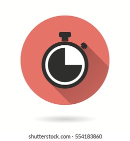 Stopwatch vector icon. Illustration isolated for graphic and web design.