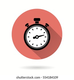 Stopwatch vector icon. Illustration isolated for graphic and web design.