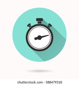 Stopwatch vector icon. Illustration isolated for graphic and web design.