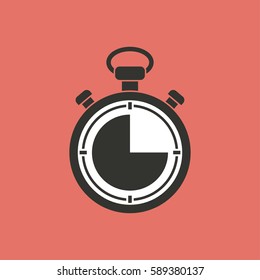 Stopwatch vector icon. Illustration isolated for graphic and web design.