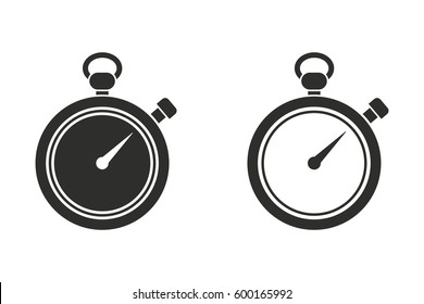 Stopwatch vector icon. Illustration isolated for graphic and web design.