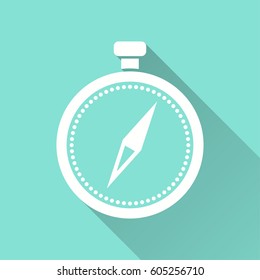 Stopwatch vector icon. Illustration isolated for graphic and web design.