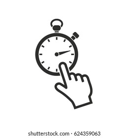 Stopwatch vector icon. Illustration isolated for graphic and web design.