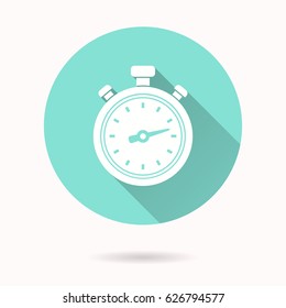 Stopwatch vector icon. Illustration isolated for graphic and web design.