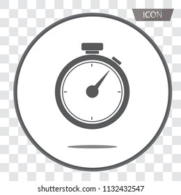 Stopwatch vector icon isolated on white background.