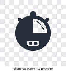 Stopwatch vector icon isolated on transparent background, Stopwatch logo concept