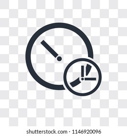 Stopwatch vector icon isolated on transparent background, Stopwatch logo concept