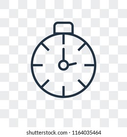 Stopwatch vector icon isolated on transparent background, Stopwatch logo concept