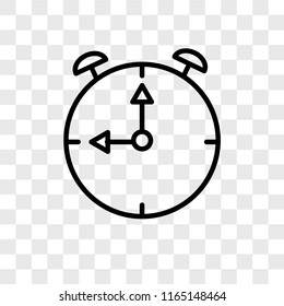 Stopwatch vector icon isolated on transparent background, Stopwatch logo concept