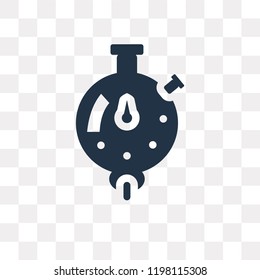 Stopwatch vector icon isolated on transparent background, Stopwatch transparency concept can be used web and mobile