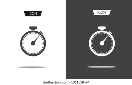Stopwatch vector icon isolated on white background.