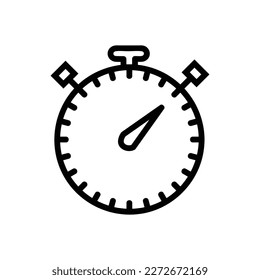 Stopwatch Vector Icon, isolated on white Background.