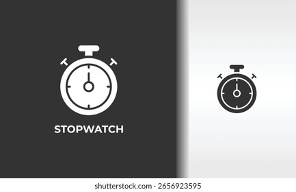 Ilustración De Símbolo Aislado De Vector, Icono O Logotipo De Reloj Cronógrafo