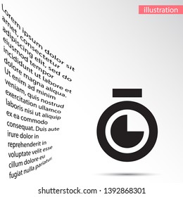Stopwatch Vector icon . Lorem Ipsum Illustration design