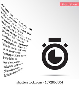 Stopwatch Vector icon . Lorem Ipsum Illustration design