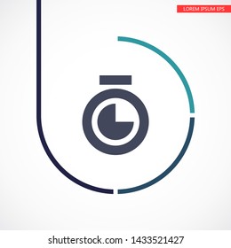 Stopwatch Vector icon . Lorem Ipsum Illustration design