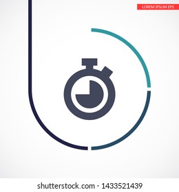 Stopwatch Vector icon . Lorem Ipsum Illustration design