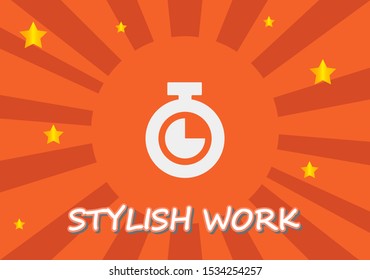 Stopwatch Vector icon . Lorem Ipsum Illustration design