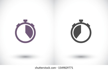 Stopwatch vector icon , lorem ipsum Flat design