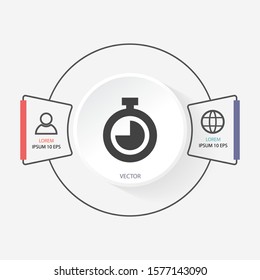 Stopwatch Vector icon . Lorem Ipsum Illustration design