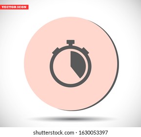 Stopwatch vector icon , lorem ipsum Flat design
