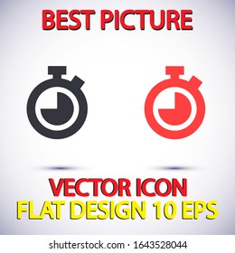 Stopwatch Vector icon . Lorem Ipsum Illustration design