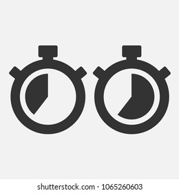 Stopwatch Vector Icon on gray background. Thirty five seconds. EPS 10 vector.