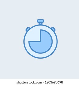 Stopwatch vector icon on the white background