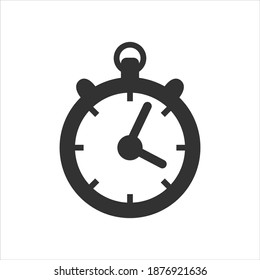 Stopwatch vector icon on white background