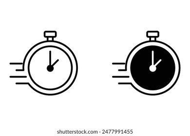 Stopwatch vector icon on the white background