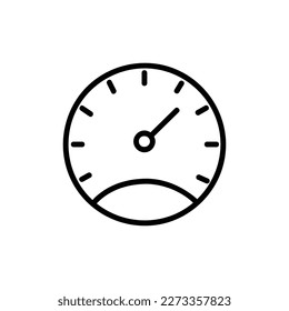 Stopwatch Vector Icon, Outline style, isolated on white Background.