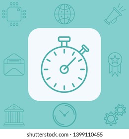Stopwatch vector icon sign symbol