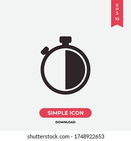 Icono de vector Stopwatch, signo simple para sitio web y aplicación móvil.
