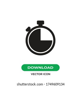 Stopwatch vector icon, simple sign for web site and mobile app.