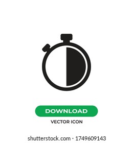 Stopwatch vector icon, simple sign for web site and mobile app.