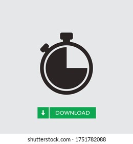 Icono de vector Stopwatch, signo simple para sitio web y aplicación móvil.