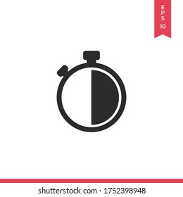 Stopwatch vector icon, simple sign for web site and mobile app.