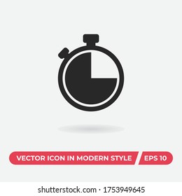 Stopwatch vector icon, simple sign for web site and mobile app.
