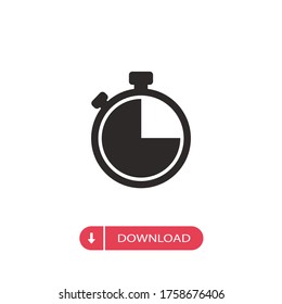 Stopwatch vector icon, simple sign for web site and mobile app.