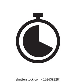 stopwatch vector icon, stopwatch symbol. stopwatch sign on white background 