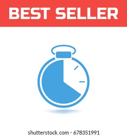 Stopwatch vector icon. Symbol for your web site design or logo or UI