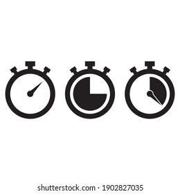 Stopwatch vector icon. Timer icon