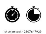 Stopwatch vector icon. timer sign. Stopwatch icon