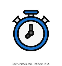 Stopwatch Vector Icon for Timing and Sports Activities. Precision countdown timer for races and tasks