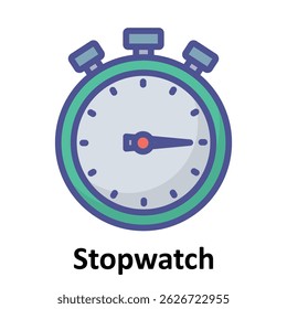 Stopwatch Vector icon which can easily modify or edit 

