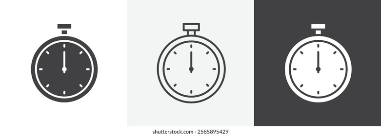 Stopwatch vector icons collection graphic designs for ui designs