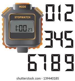Stopwatch. Vector illustration.
