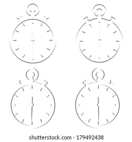 Stopwatch. Vector illustration.