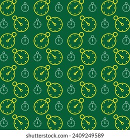 Stopwatch vector illustration design repeating colorful pattern beautiful background