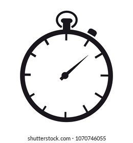 Stopwatch - Vector Illustration - Isolated On White Background